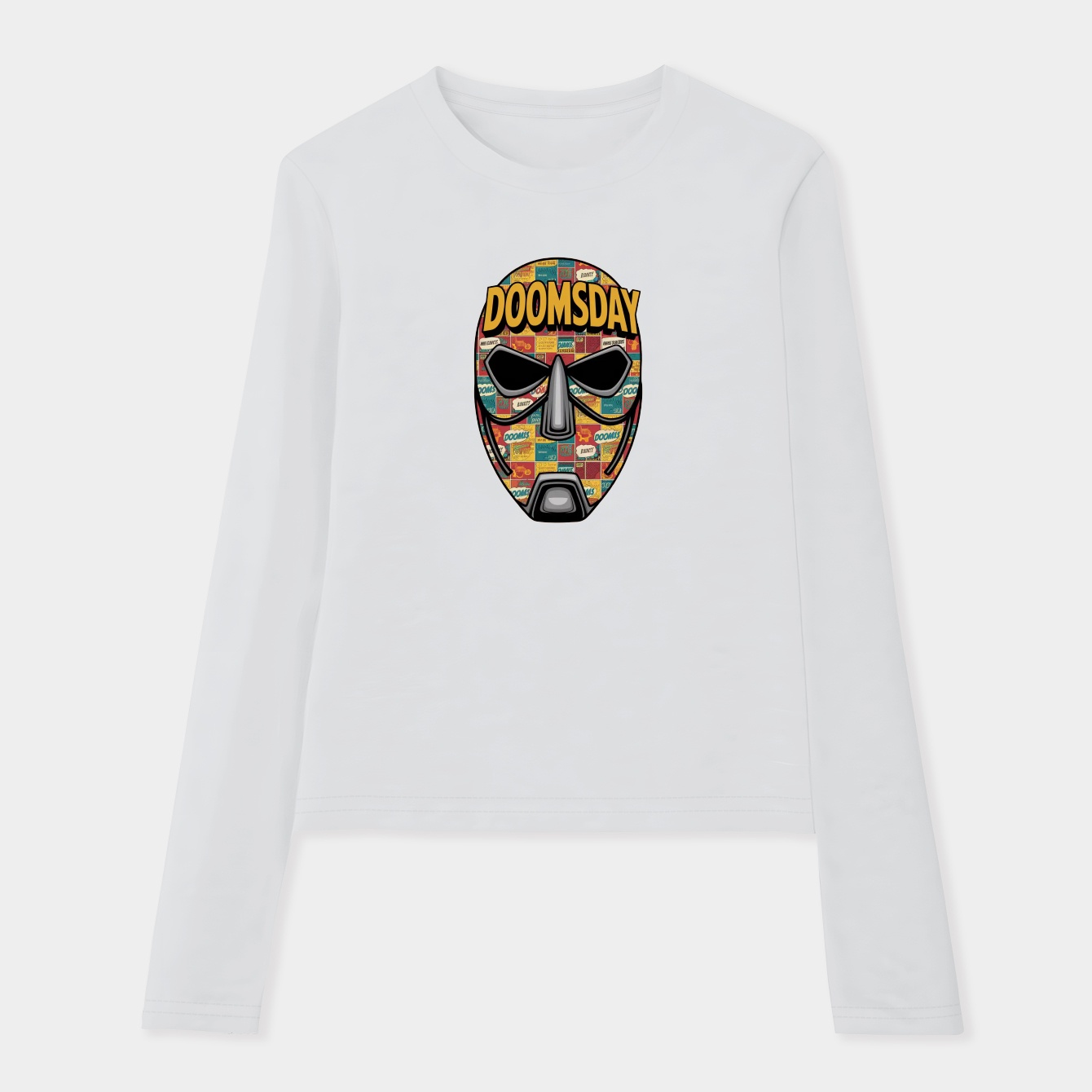 mf-doom comic mask design Women's Soft Long Sleeve T-Shirt