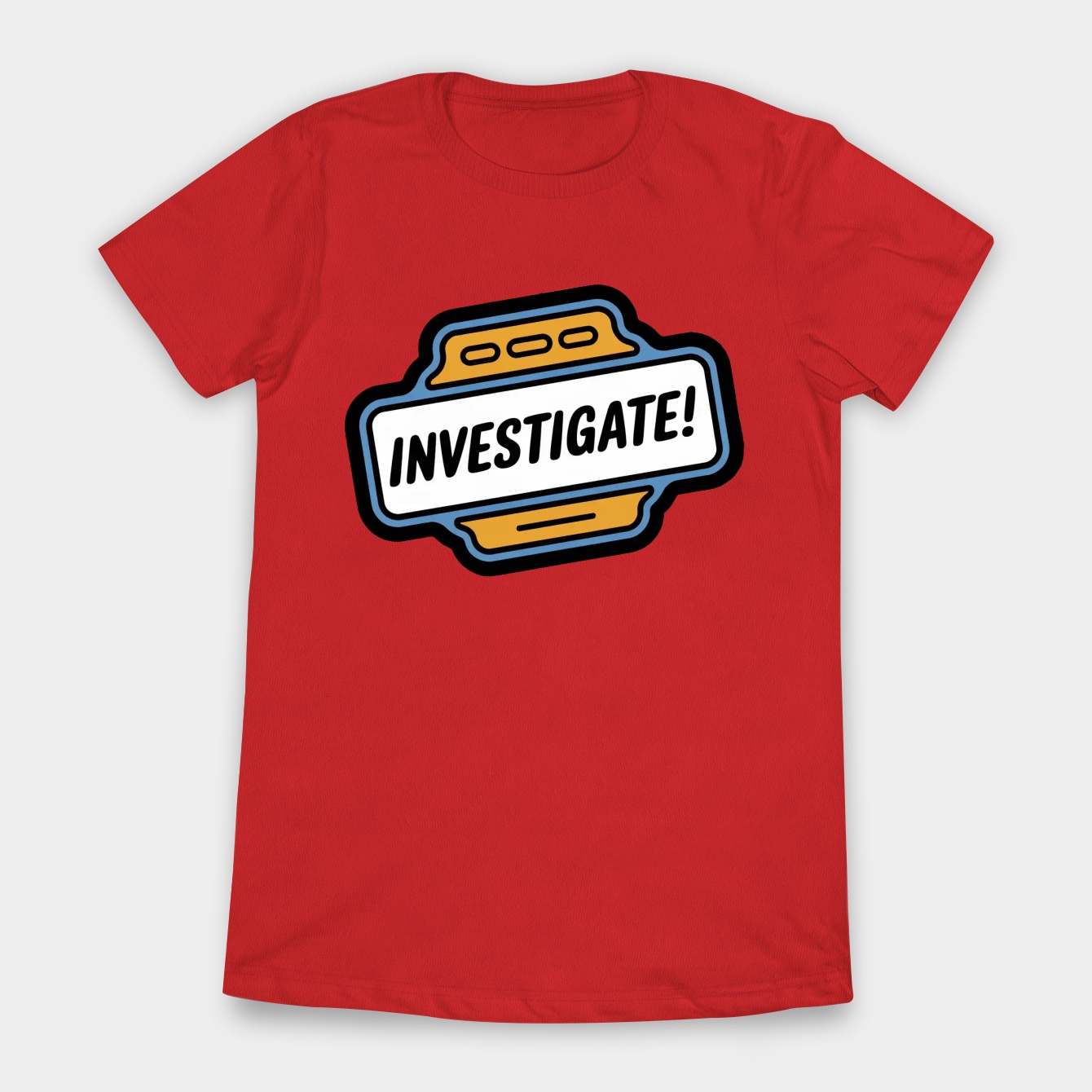 Pop Art Detective Badge Scene Women's T-Shirt