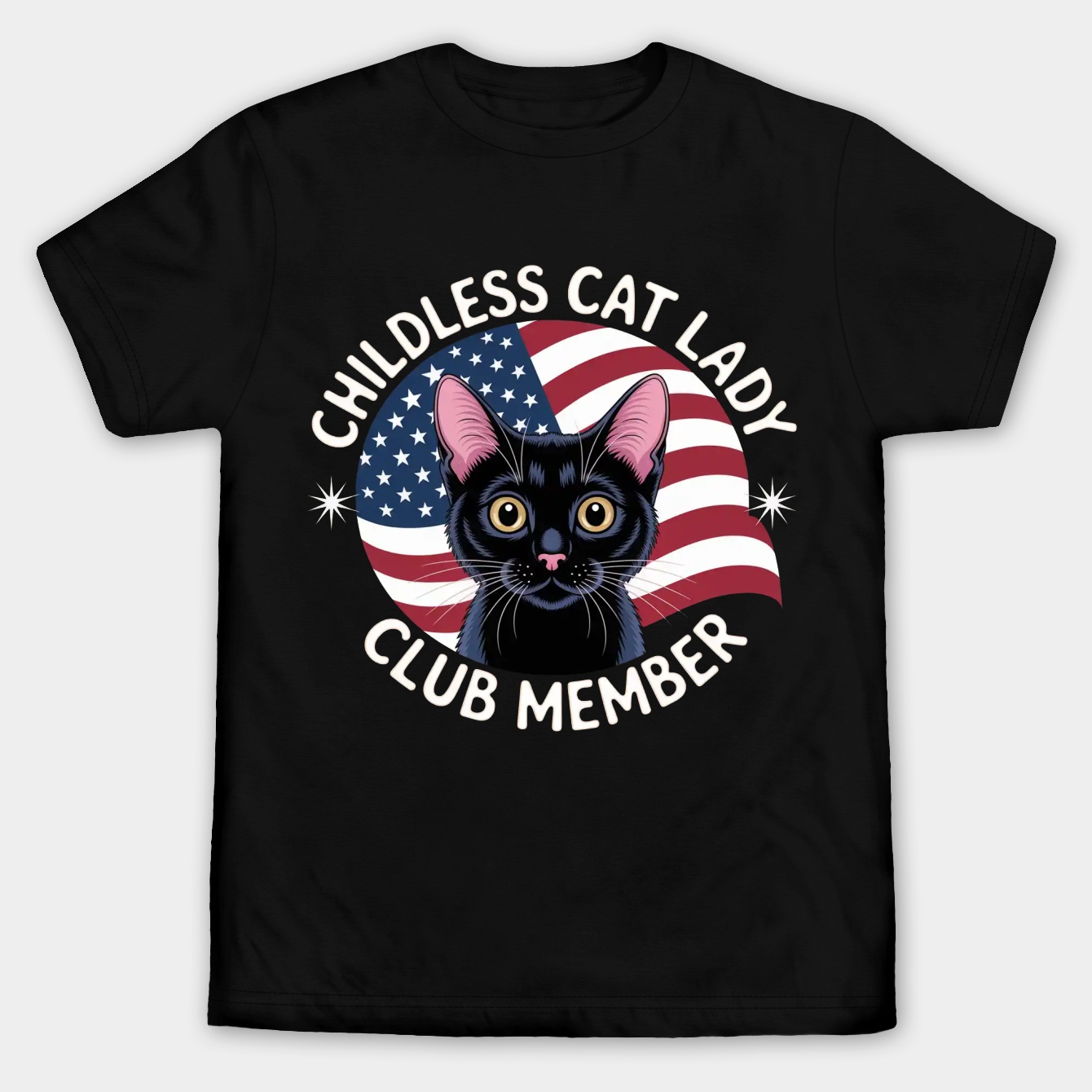Childless Cat Lady Club Member, Anti-JD Vance, Kamala Harris For President 2024 Men's Big & Tall T-shirt