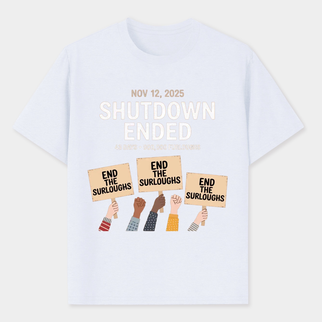 Shutdown Ended: 43 Days Strong Men's Performance Athletic T-Shirt