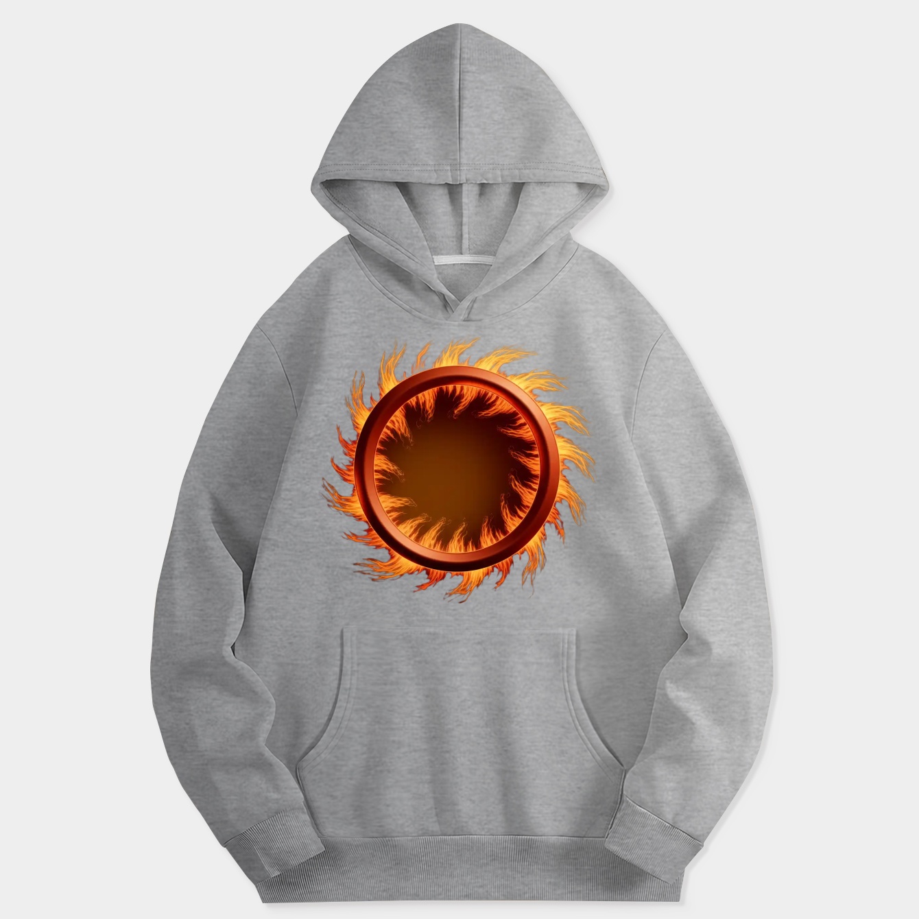 Flame Fire Circle Design Women's Hoodie