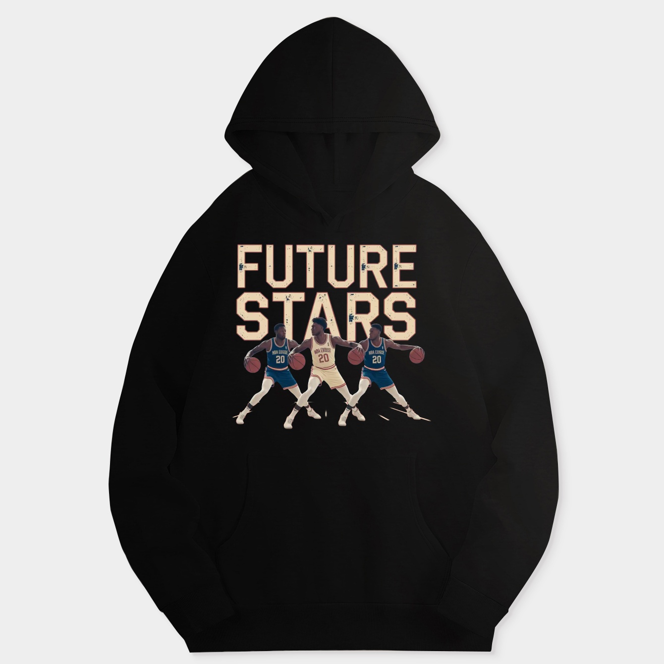 Future Stars Vintage Basketball Trio Women's Hoodie