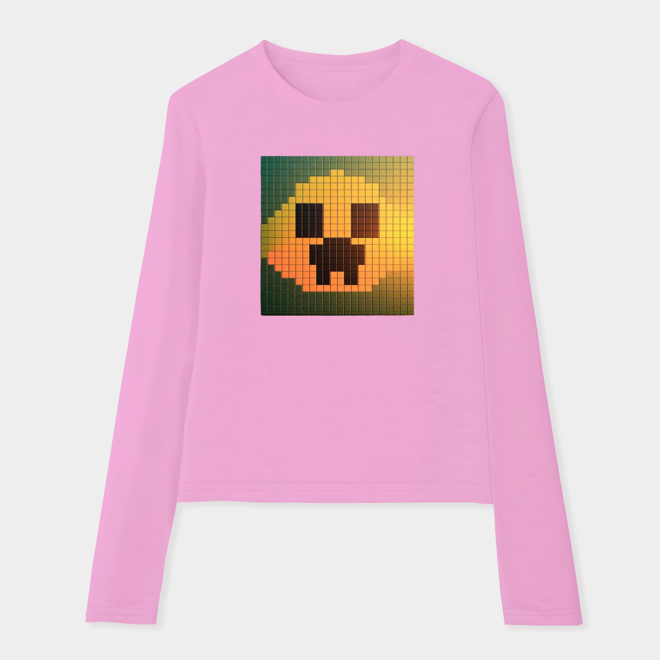 Minecraft Creeper Big Face Women's Soft Long Sleeve T-Shirt