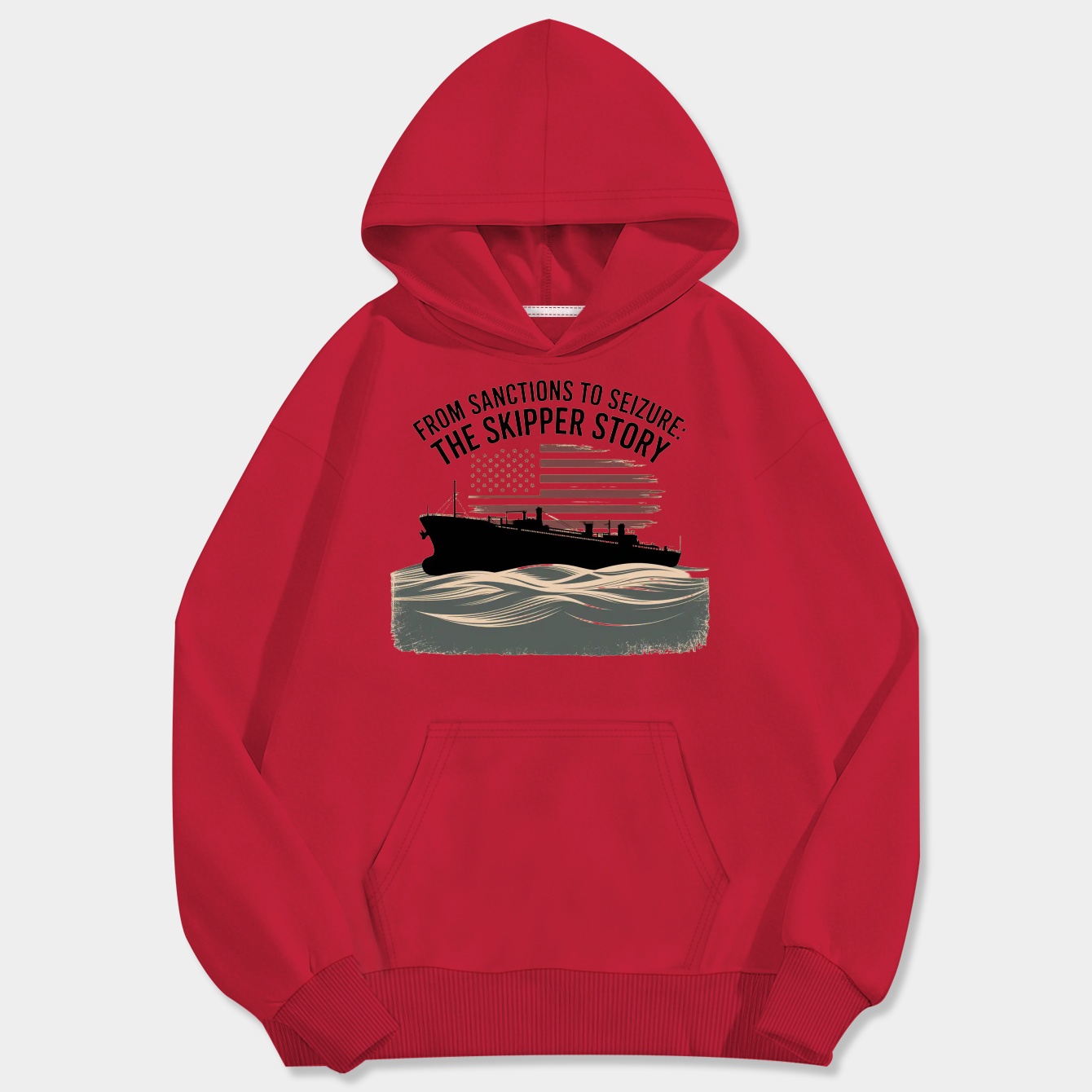 Sanctions to Seizure: Oil Tanker Saga Men's Big & Tall Hoodie