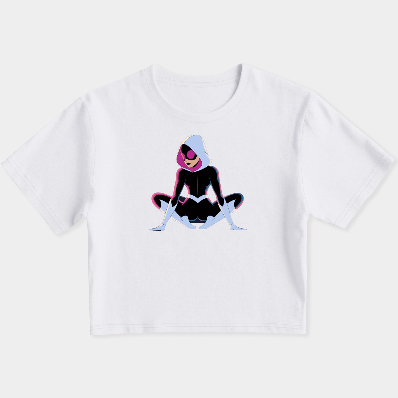 Spider-Gwen Dynamic Pose Women's Slim Fit Baby Tee