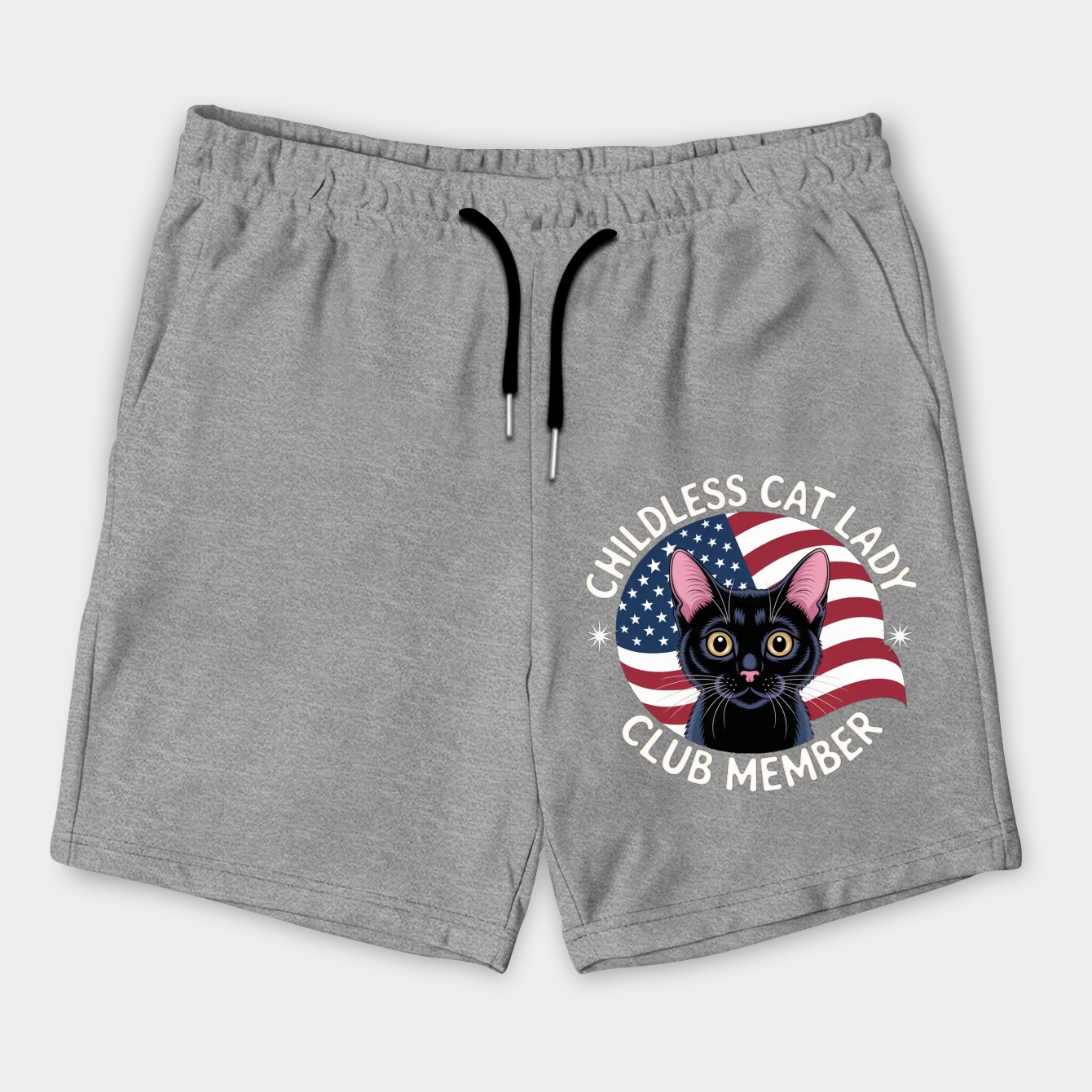 Childless Cat Lady Club Member, Anti-JD Vance, Kamala Harris For President 2024 Men's Shorts