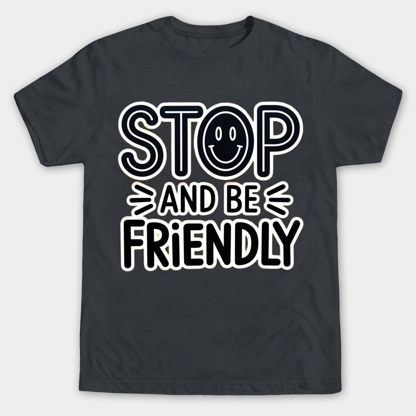 Stop and Be Friendly Men's Big & Tall T-shirt