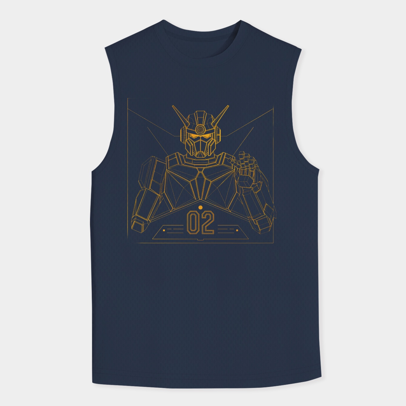 EVA_02 Mecha Linework Design Men's Tank Top
