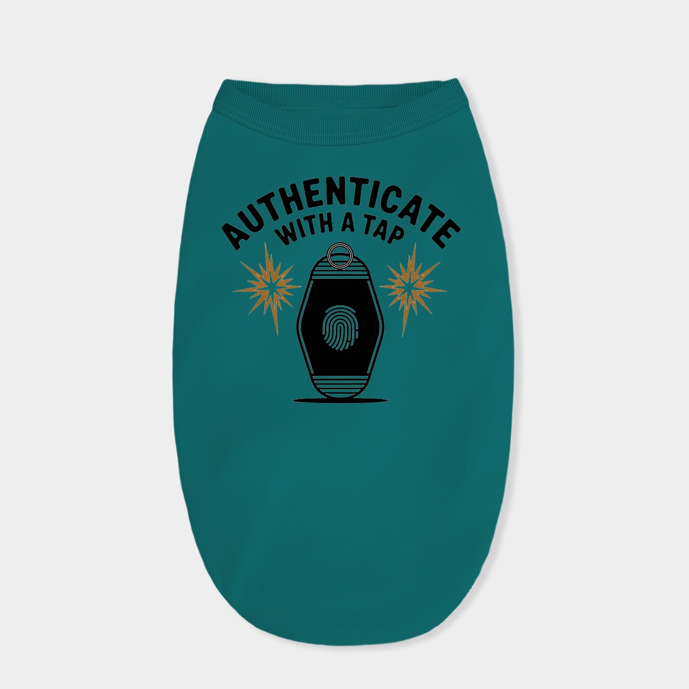 Authenticate With a Tap Retro Key Dog Shirt