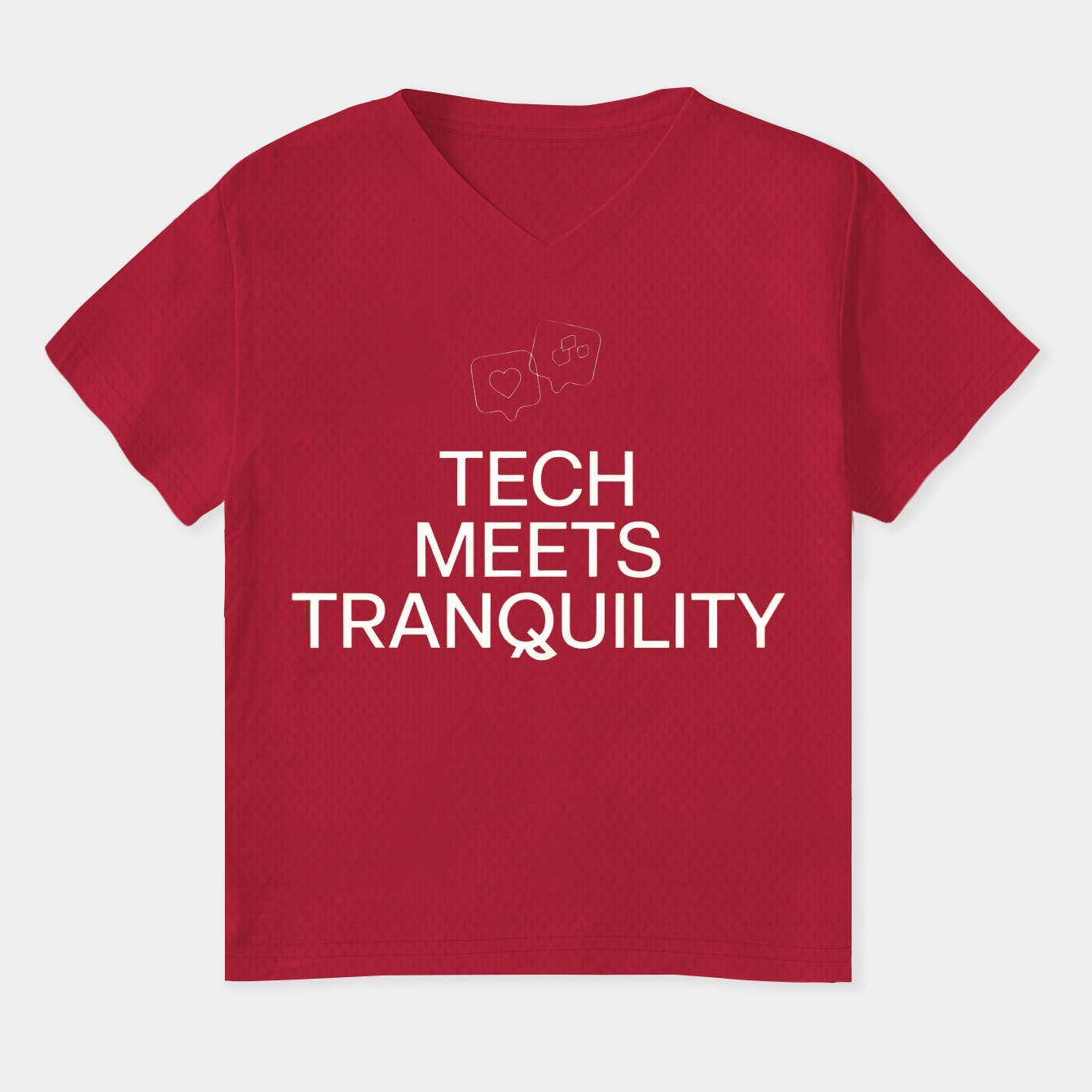 Tech Meets Tranquility Slogan Bold Women's Plus Size V-Neck T-Shirt