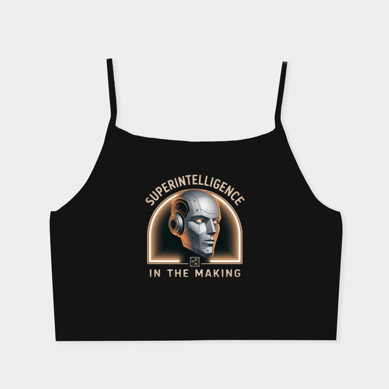 Superintelligence Retro Robot Head Women's  Spaghetti Strap Tank Top