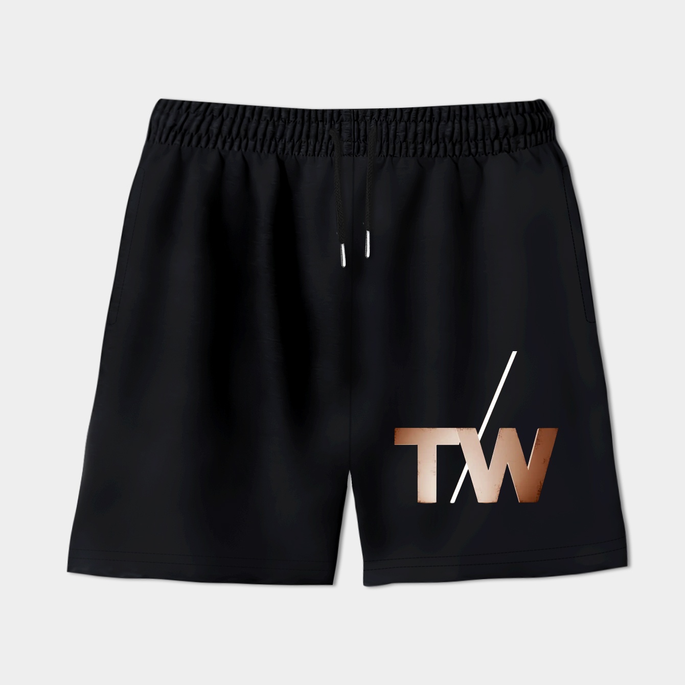 White on Black Trigger Warning Logo Women's Shorts