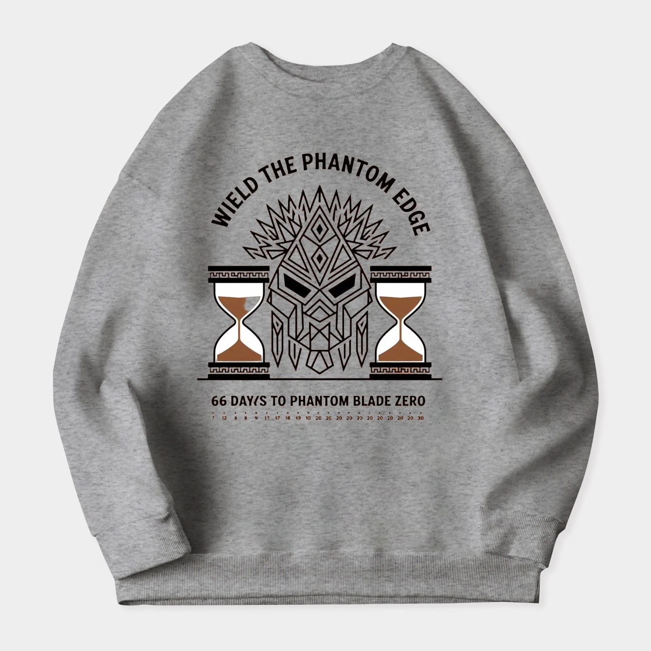 Phantom Edge Countdown Tribal Mask Women's Crewneck Sweatshirt