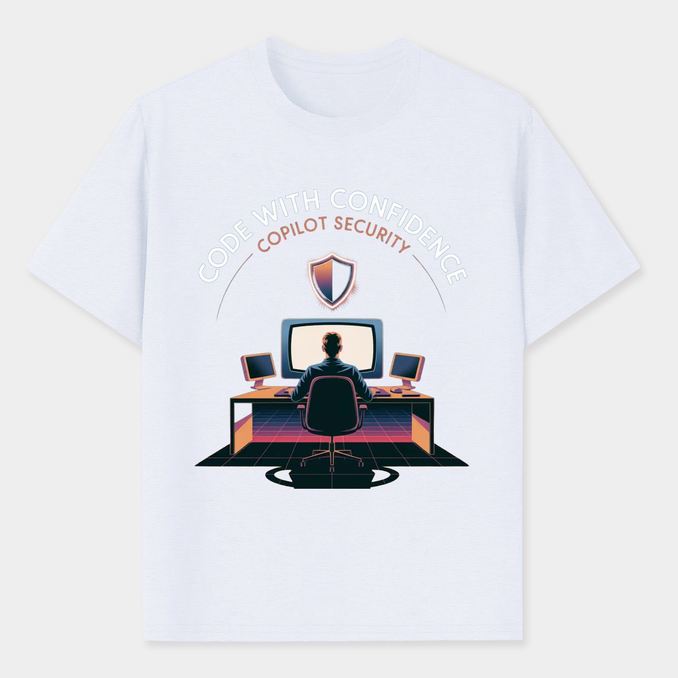 Code With Confidence Shield Men's Performance Athletic T-Shirt