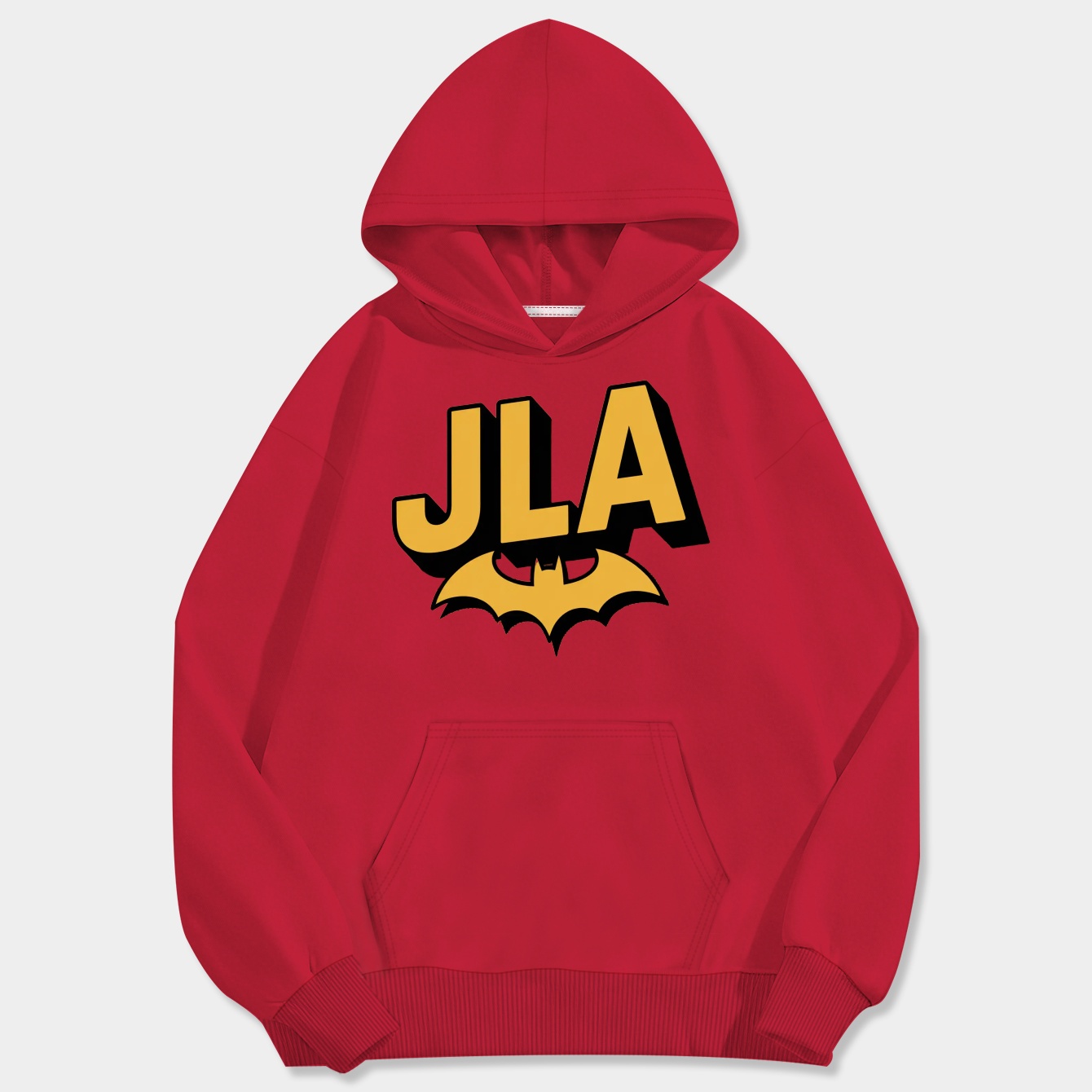 JLA Bold Comic Logo Men's Big & Tall Hoodie