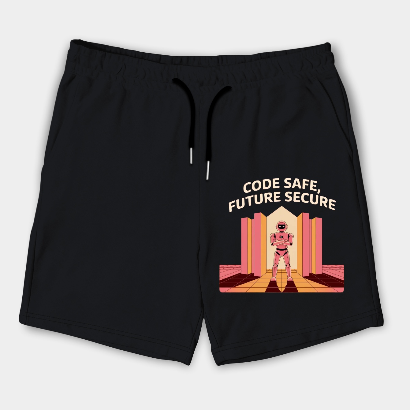 Code Safe Robot Guardian Men's Shorts