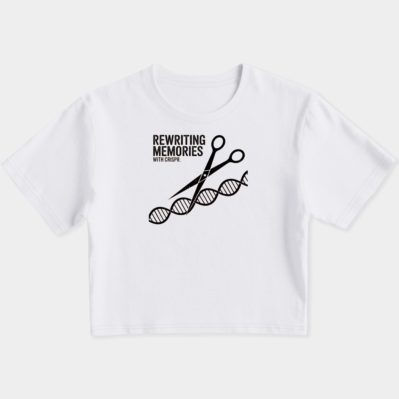 CRISPR Scissors Rewriting DNA Memories Women's Slim Fit Baby Tee