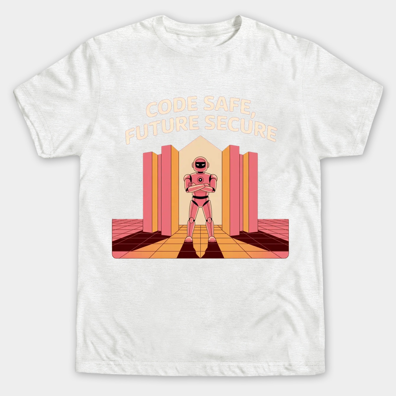 Code Safe Robot Guardian Men's Big & Tall T-shirt