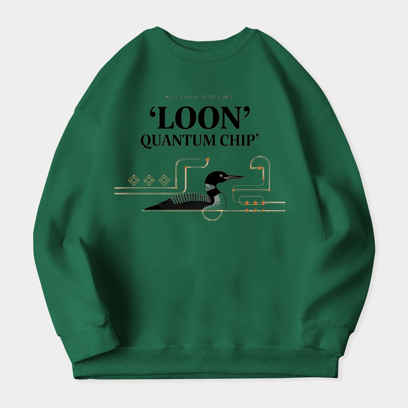 Loon Quantum Chip Vintage Typography Women's Plus Size Sweatshirt