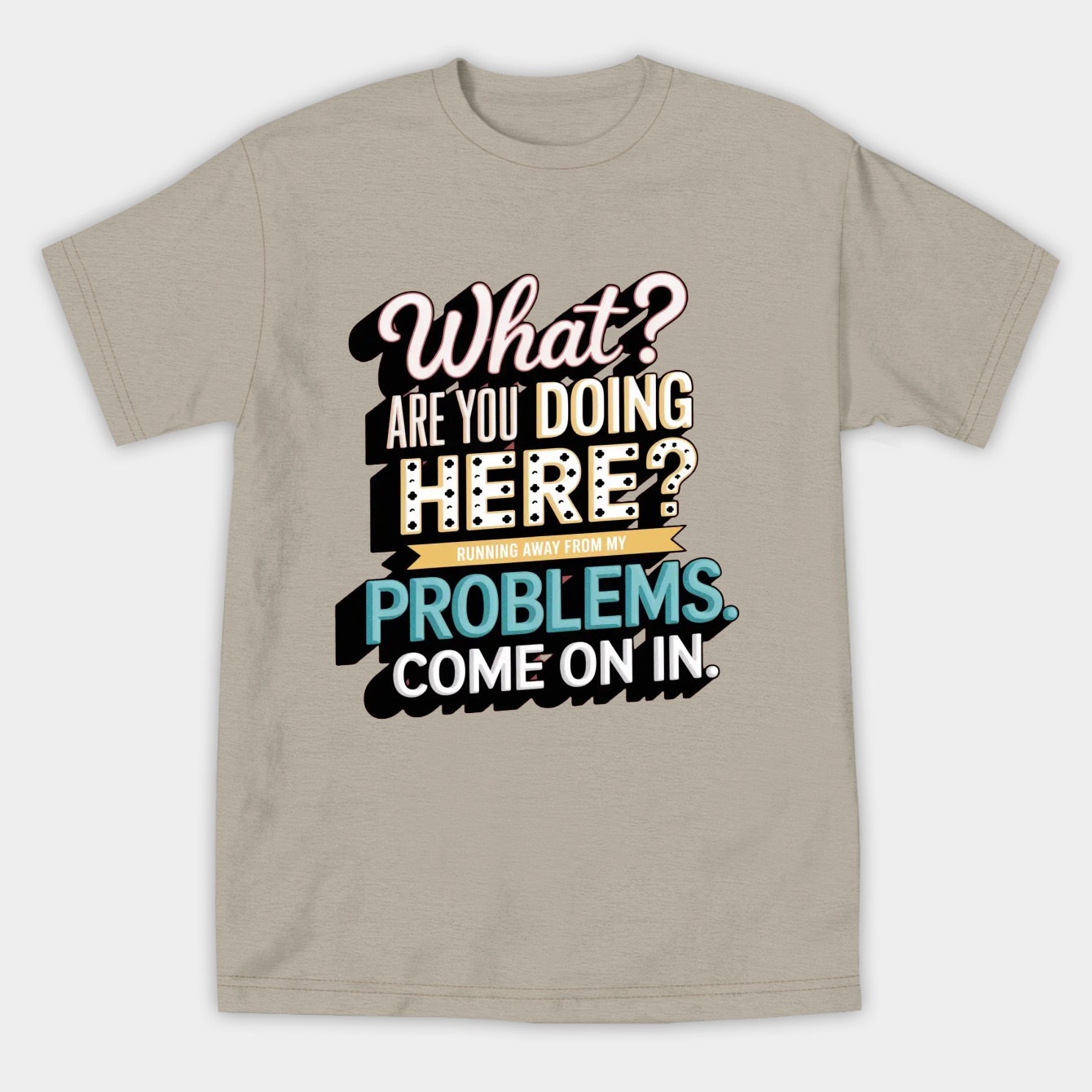 Running Away From My Problems Women's Athletic Performance T-Shirt