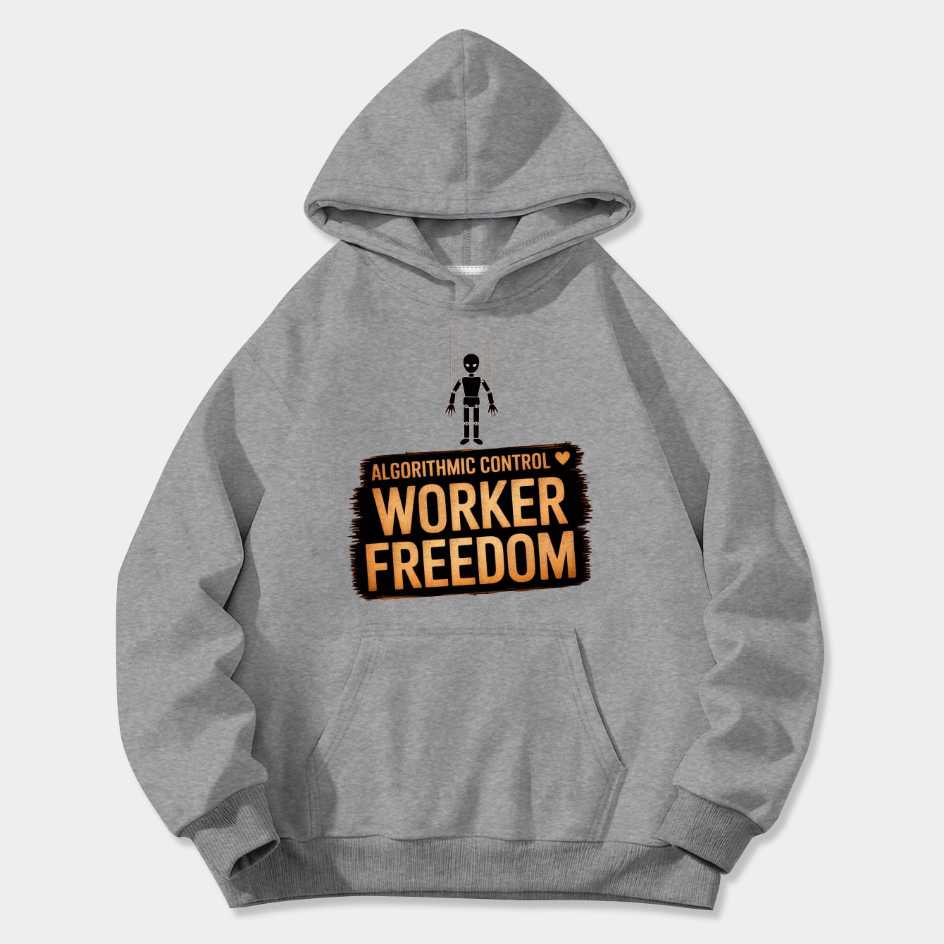 Puppet Strings vs Worker Freedom Women's Plus Size Hoodie