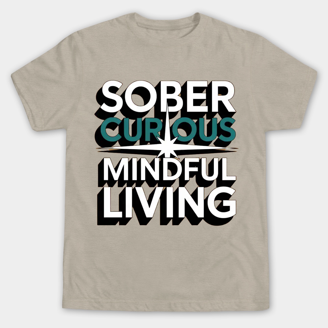 Sober Curious Mindful Compass Men's Big & Tall T-shirt
