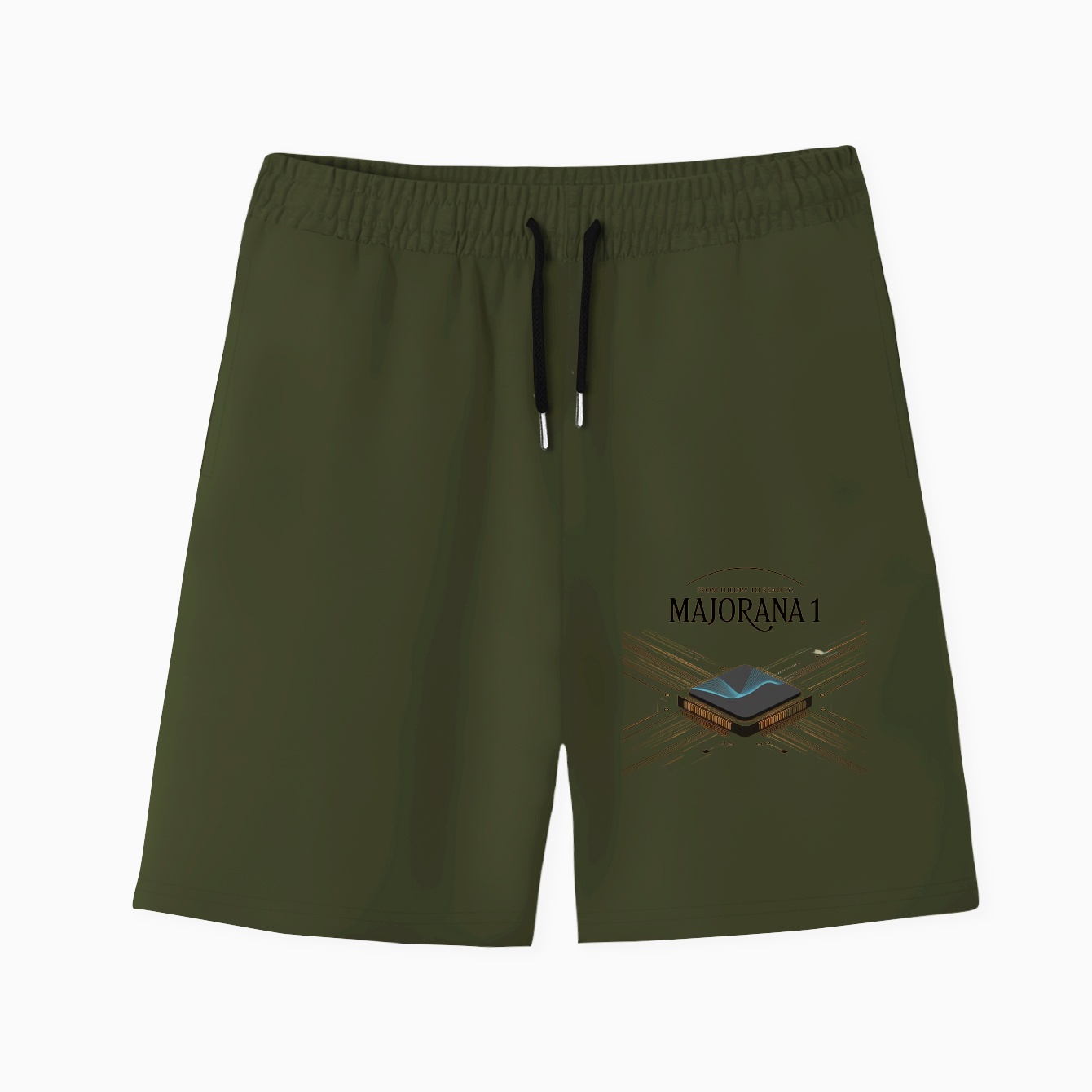 Majorana 1 Quantum Chip Waveform Men's Quick-Dry Athletic Shorts
