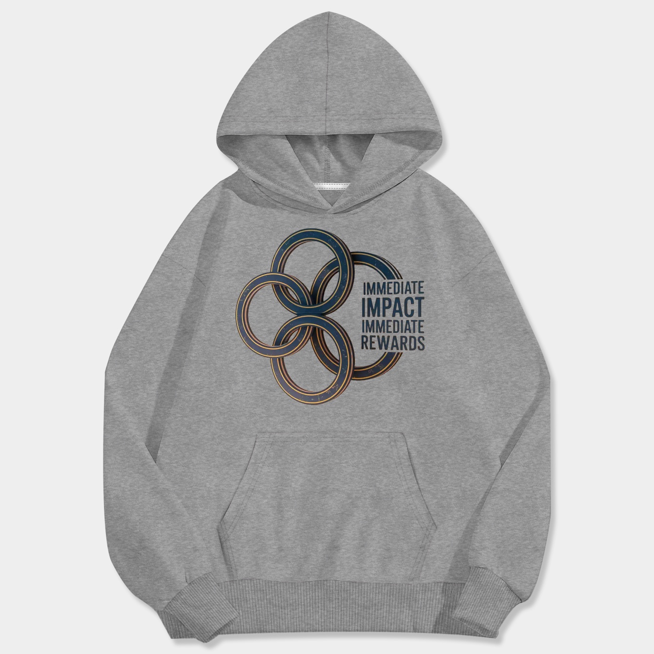 Interlocking Impact Retro Rings Men's Big & Tall Hoodie