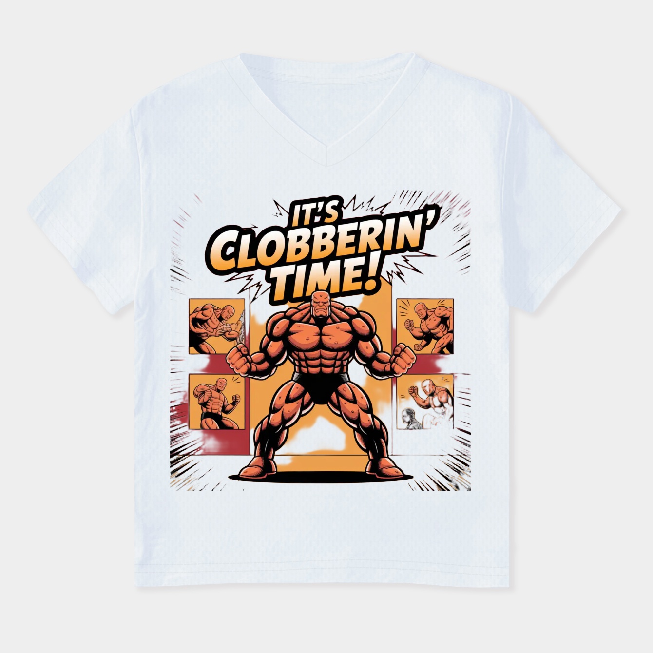 It's Clobberin' Time Women's Plus Size V-Neck T-Shirt