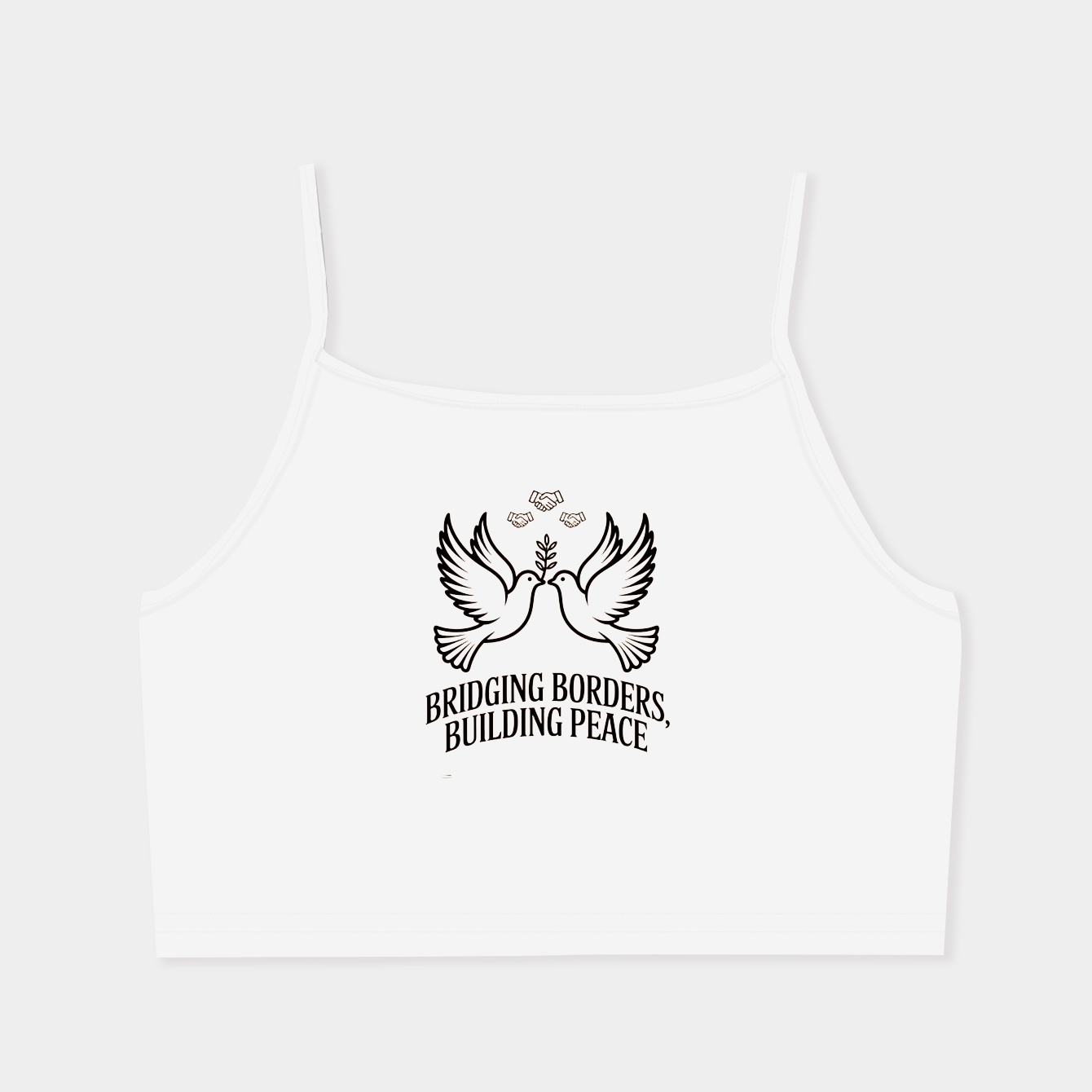 Bridging Borders, Building Peace Doves Women's  Spaghetti Strap Tank Top