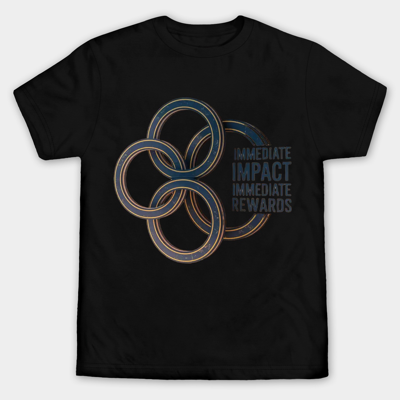 Interlocking Impact Retro Rings Men's Big & Tall T-shirt