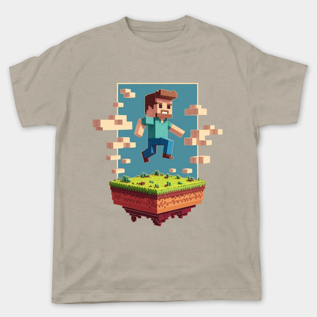 minecraft pixel adventure world Women's Plus Size T-shirt