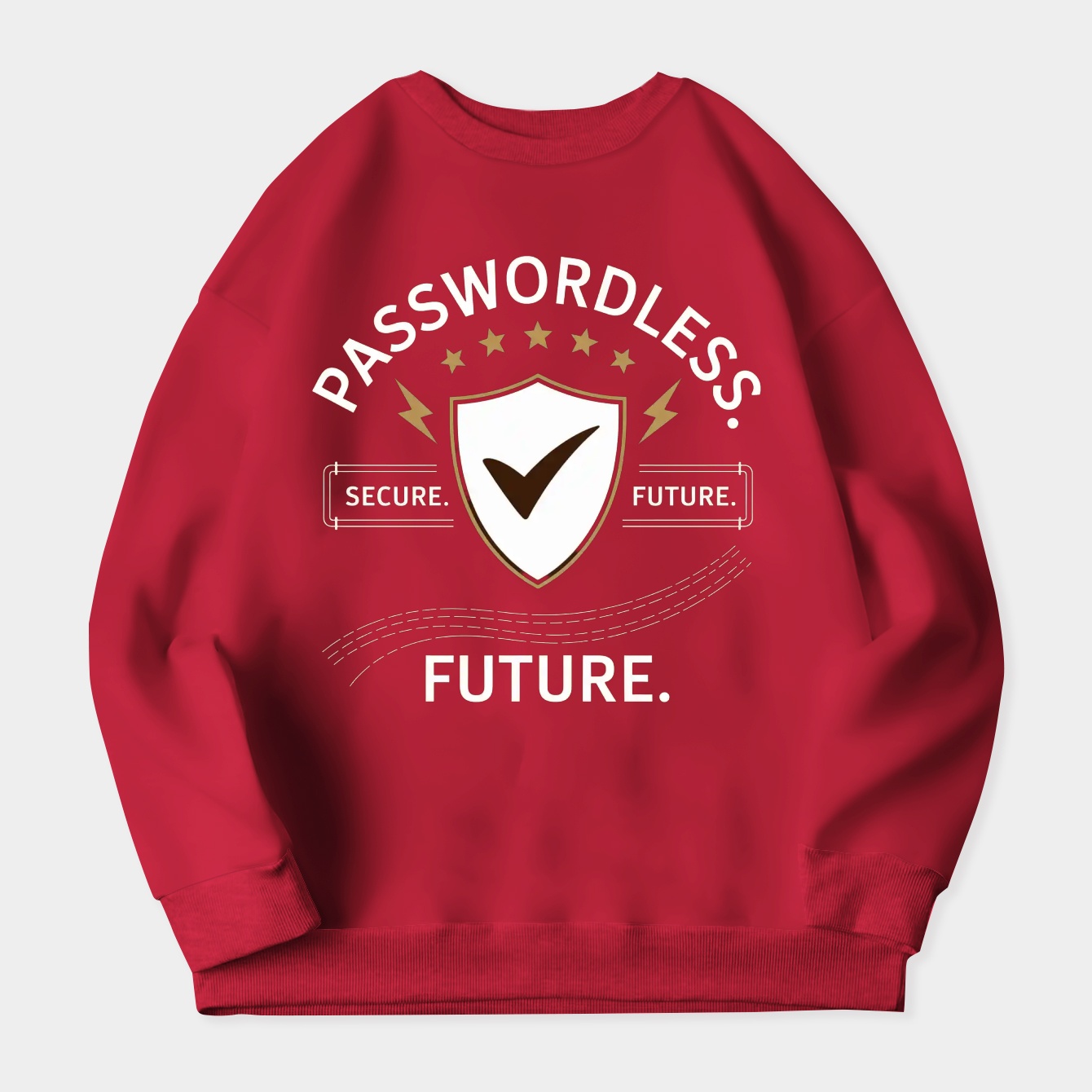 Passwordless Security Vintage Shield Women's Plus Size Sweatshirt