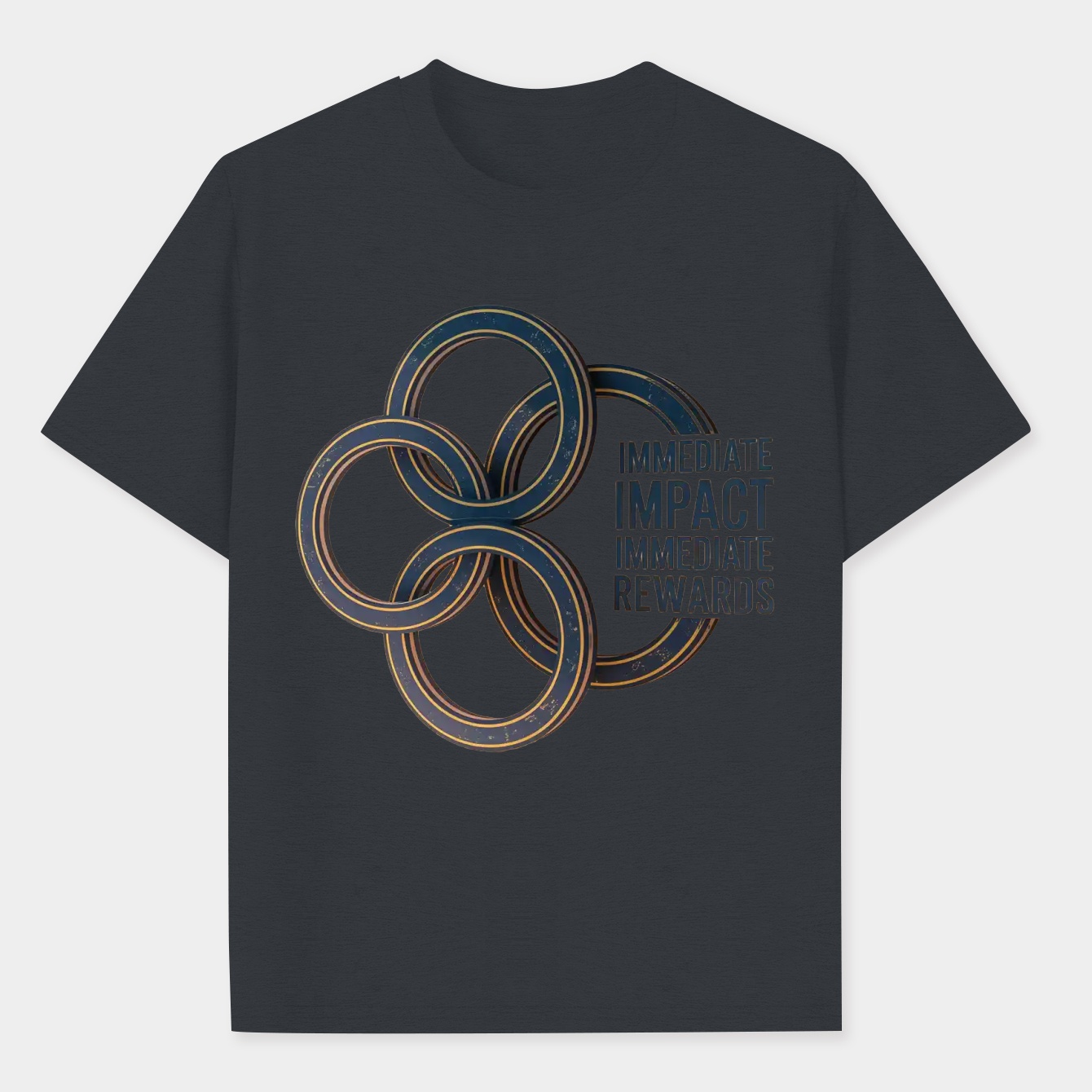 Interlocking Impact Retro Rings Men's Performance Athletic T-Shirt