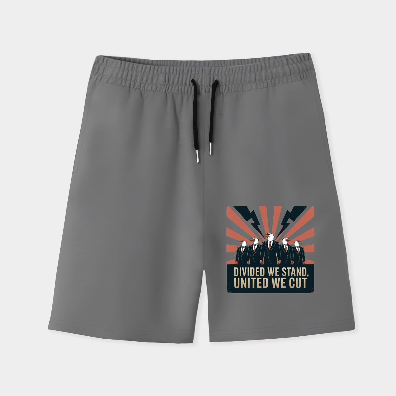 Divided Eagles, United We Cut Men's Quick-Dry Athletic Shorts