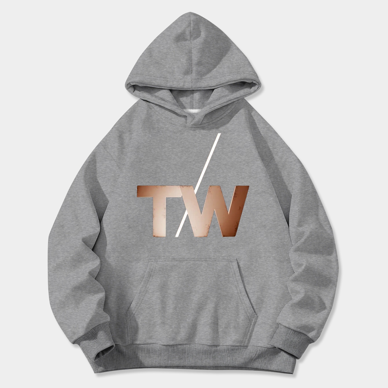 White on Black Trigger Warning Logo Women's Plus Size Hoodie