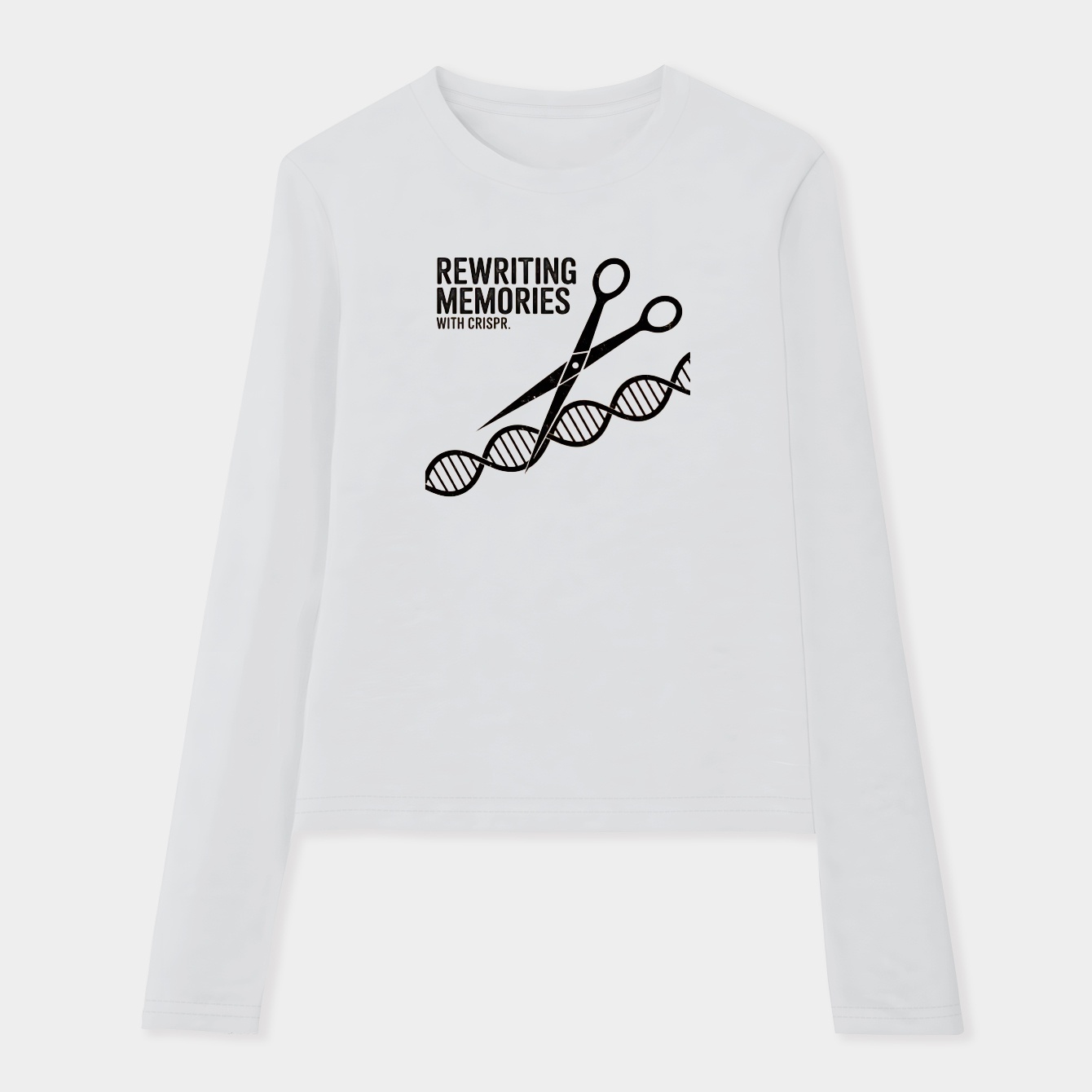 CRISPR Scissors Rewriting DNA Memories Women's Soft Long Sleeve T-Shirt