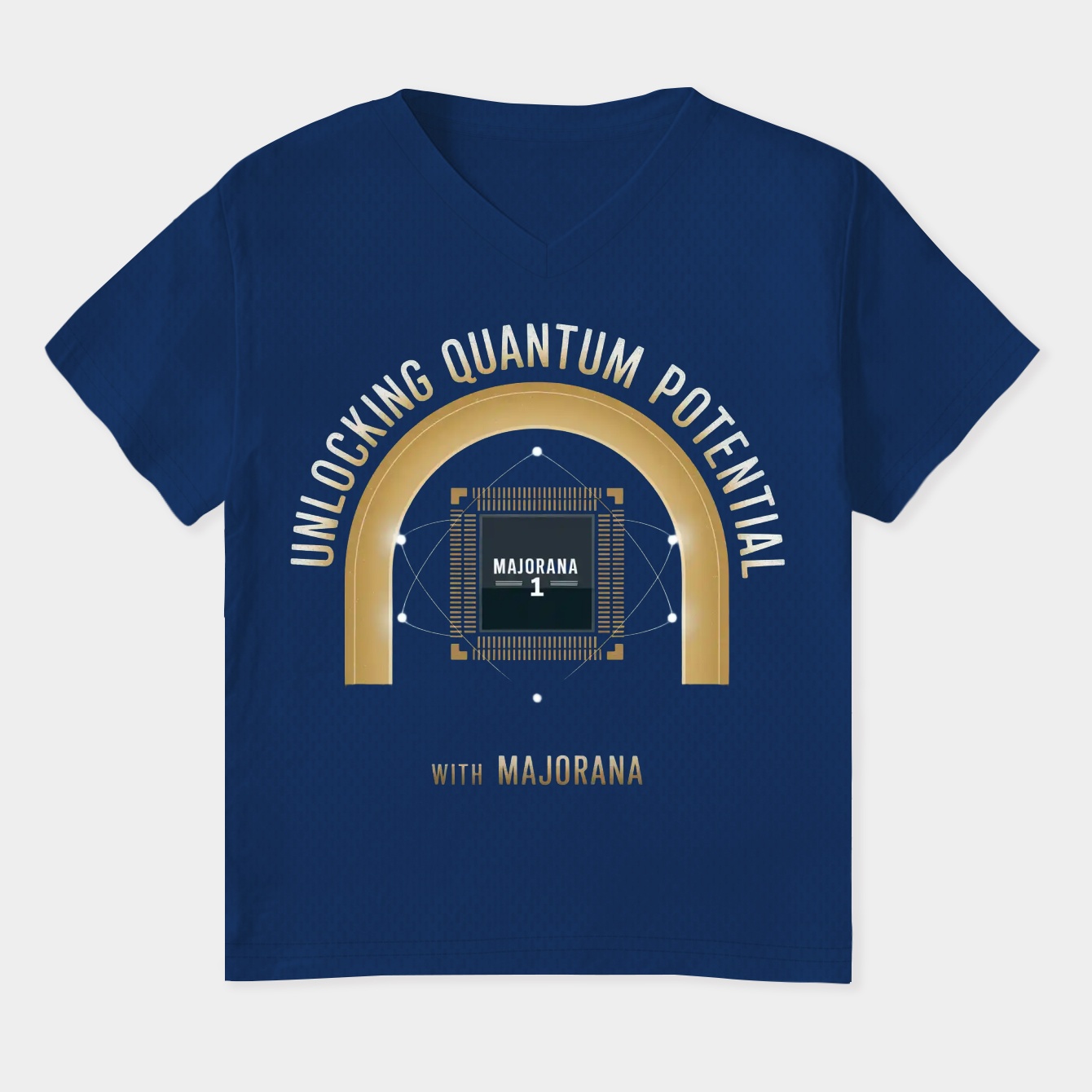 Unlocking Quantum Potential Majorana Chip Women's Plus Size V-Neck T-Shirt