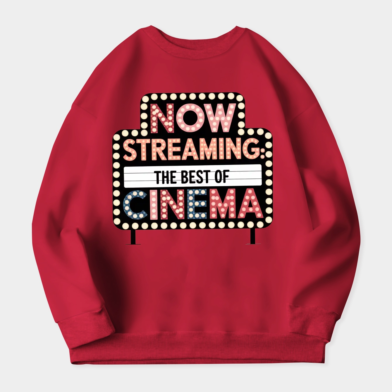 Patchwork Marquee Retro Cinema Sign Women's Plus Size Sweatshirt