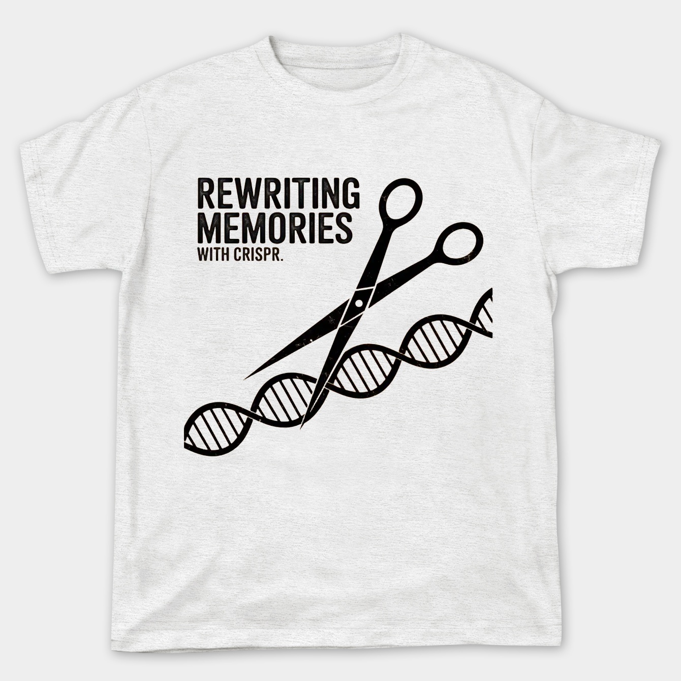 Scissors cut DNA, symbolizing CRISPR memory reversal power.