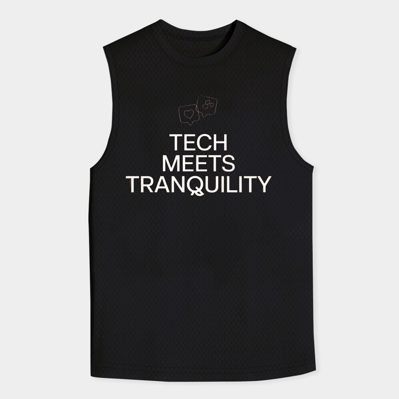 Tech Meets Tranquility Slogan Bold Men's Tank Top