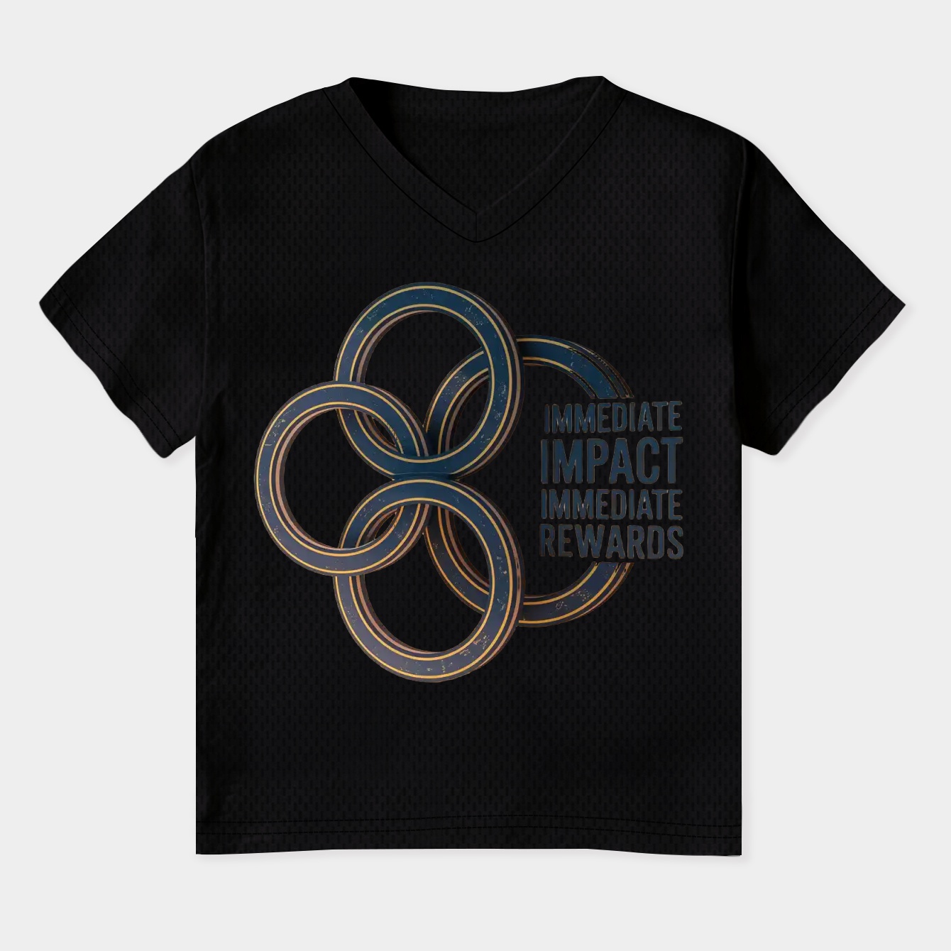 Interlocking Impact Retro Rings Women's Plus Size V-Neck T-Shirt