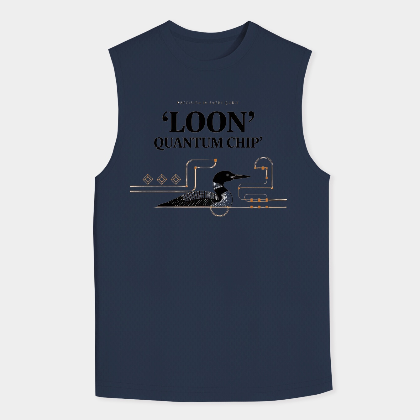 Loon Quantum Chip Vintage Typography Men's Tank Top