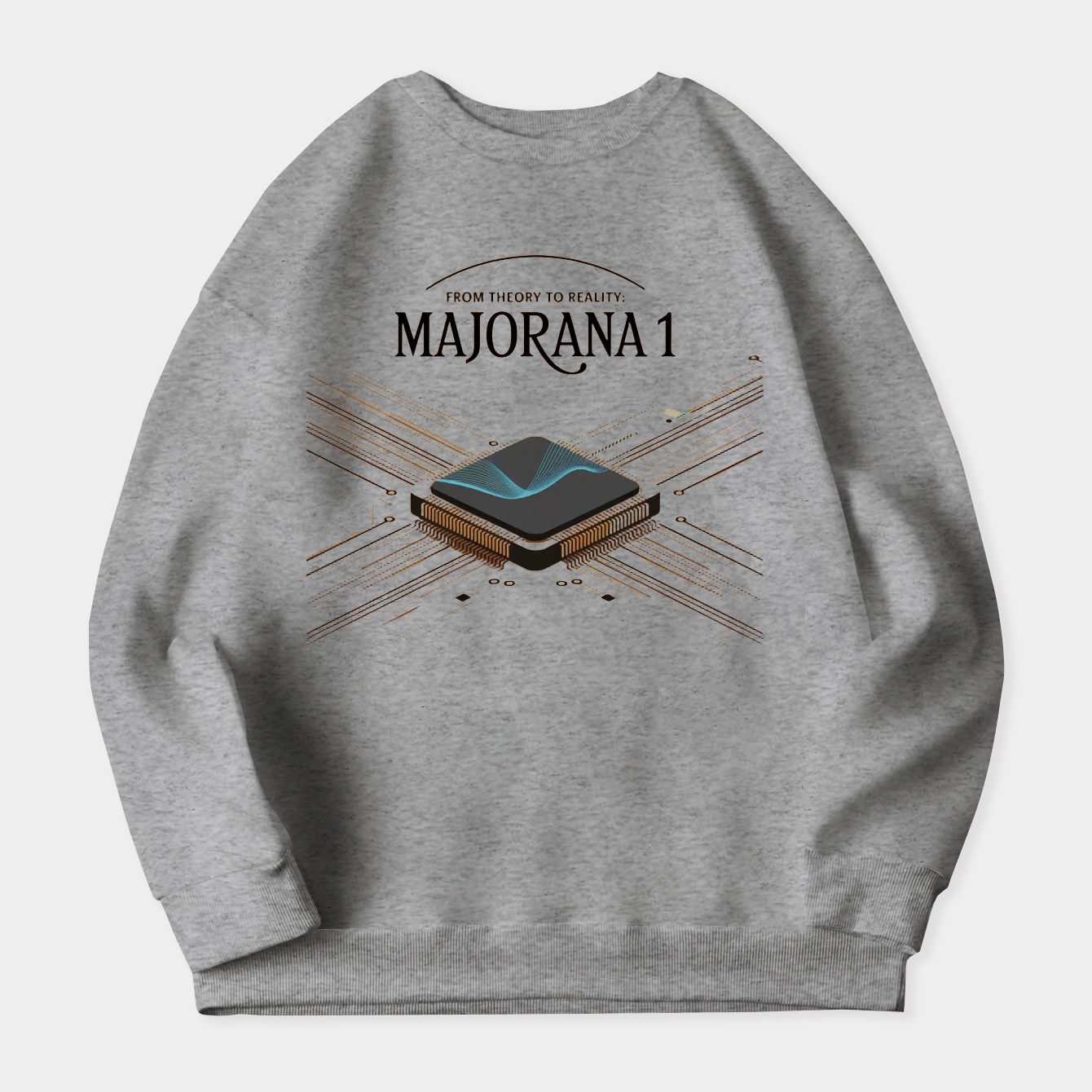 Majorana 1 Quantum Chip Waveform Women's Plus Size Sweatshirt