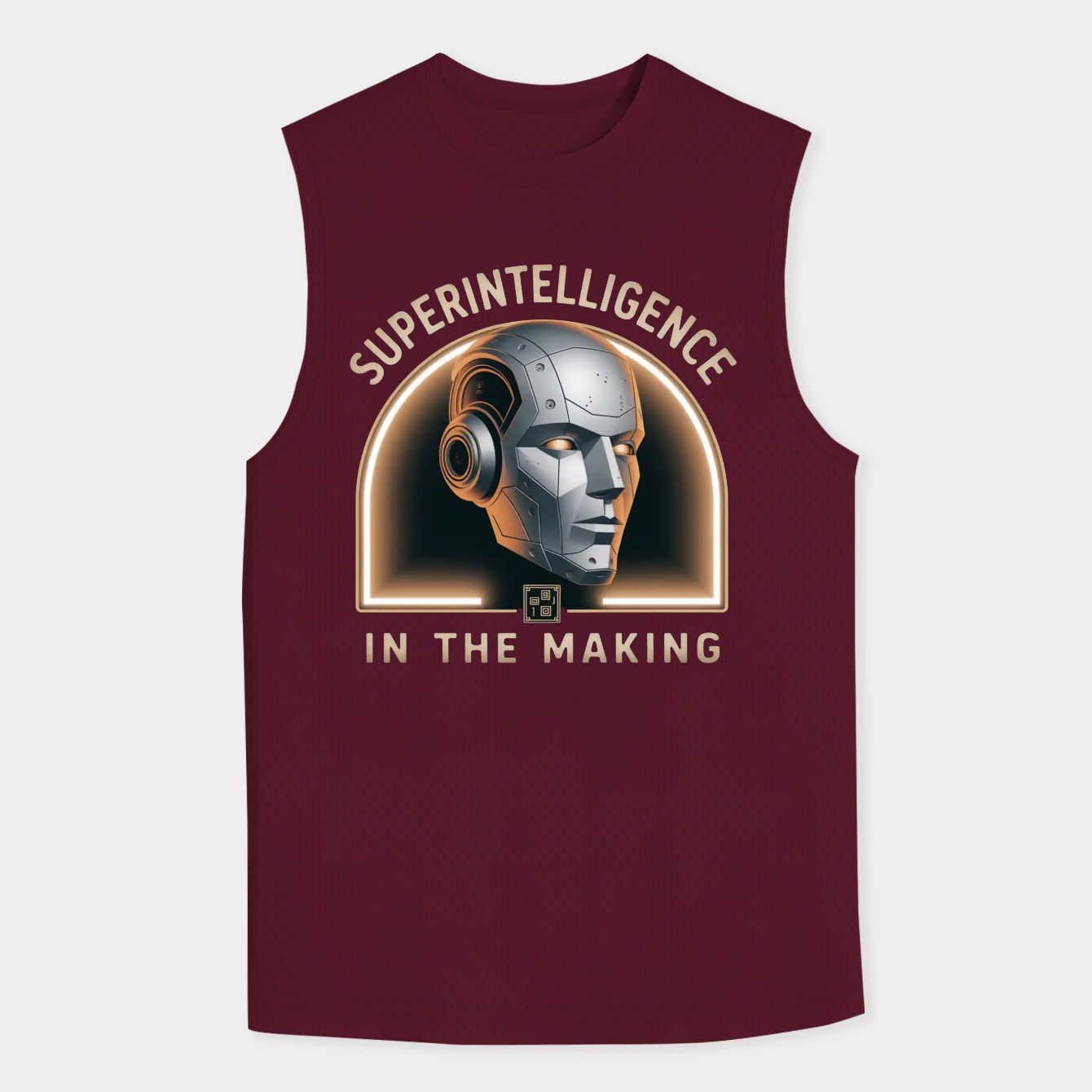 Superintelligence Retro Robot Head Men's Tank Top