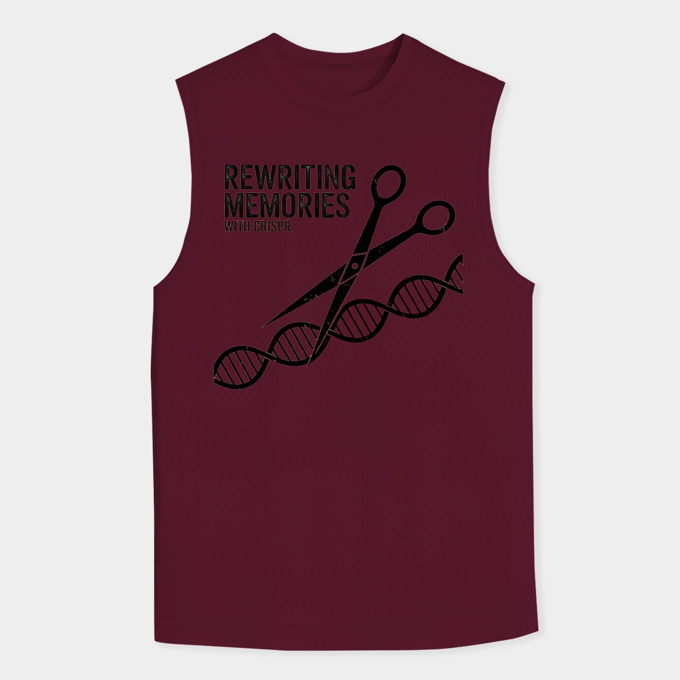 CRISPR Scissors Rewriting DNA Memories Men's Big & Tall Tank Top