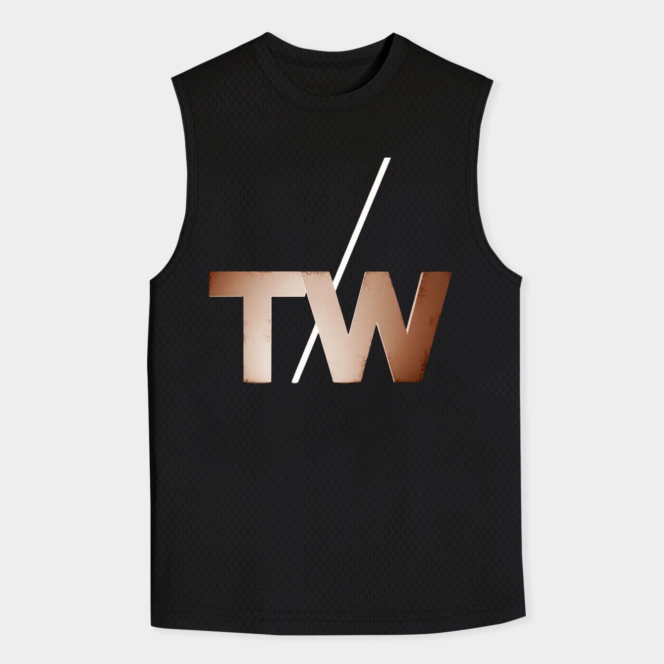 White on Black Trigger Warning Logo Men's Big & Tall Tank Top