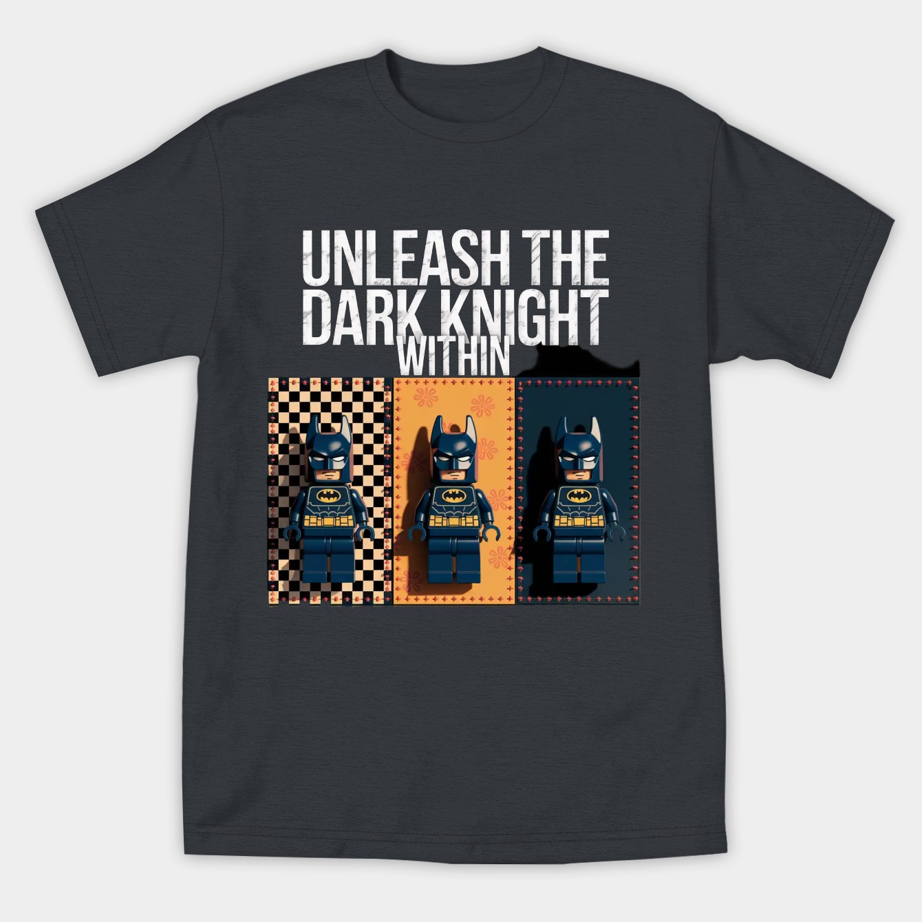 Patchwork Batman Minifig Trio Women's Athletic Performance T-Shirt