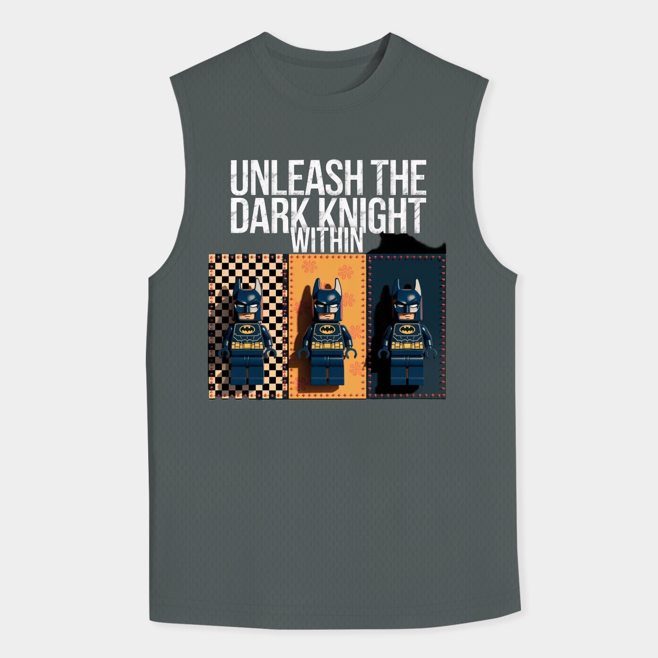 Patchwork Batman Minifig Trio Men's Big & Tall Tank Top
