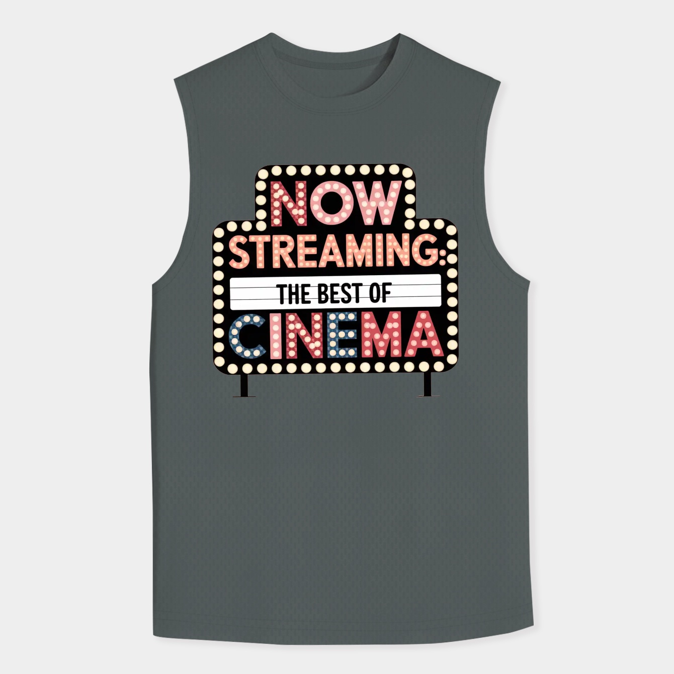 Patchwork Marquee Retro Cinema Sign Men's Tank Top